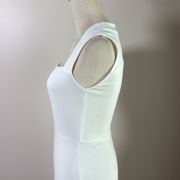 NWT Lulus Enticing Endeavors Square Neck Wide Leg Jumpsuit White Size M - Picture 6 of 13